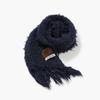 MARGESHERWOOD PUPPY TOUCH FRINGE MUFFLER_navy