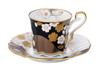 Noritake Coffee Cup Saucer 200cc Aya Minamo Yozakura Gold and Silver Bone China & T52506/4939-1