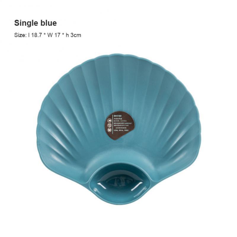 Тарелка с ракушками Зеленый десерт Семейный суши Завтрак Сухофрукты Закуска Тарелка с ракушками Кость вертел