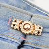 Flower Fashion Jewelry Women Brooch Jeans Accessories Anti-Exposure Brooch Tightening Waistband Pin