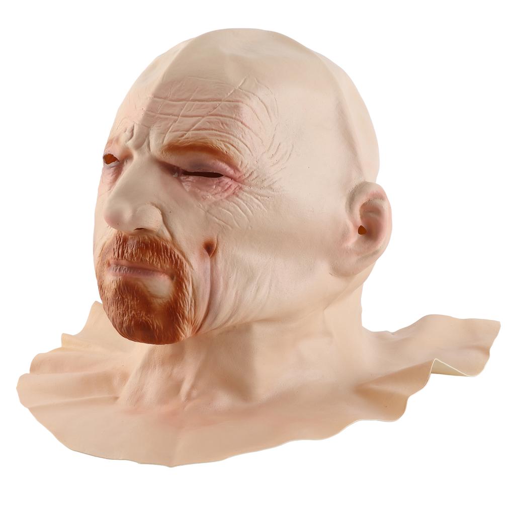 Old Man Face Cover Halloween Latex Headgear Scary Halloween Cosplay Party Props