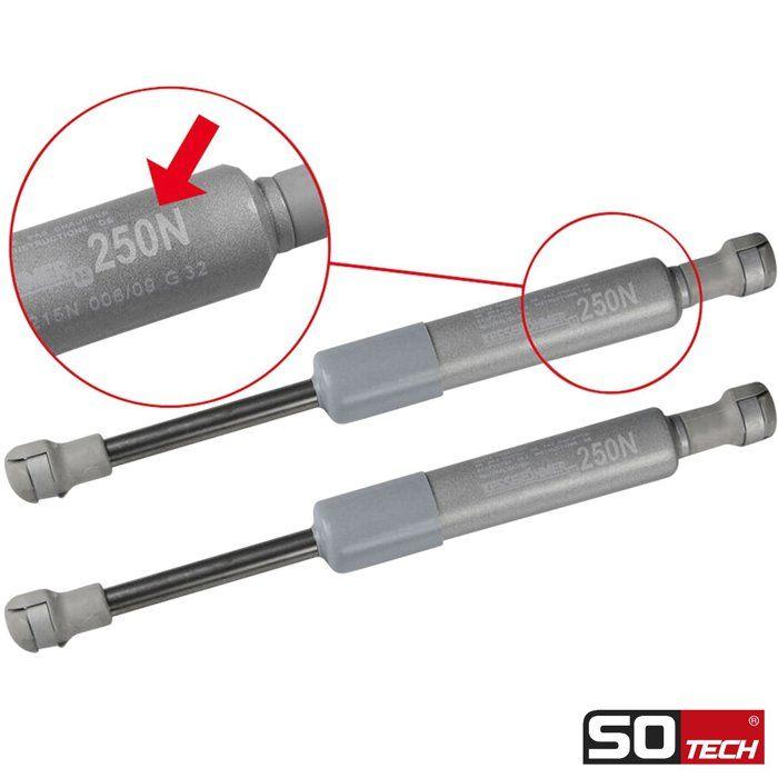 2 x Amortisseur à gaz original Kesseböhmer Lift-o-Mat 250 N - Ressort à gaz/compression pour ferrure Kesseböhmer