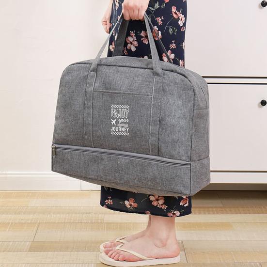 Гладкая молния, расширенные лямки для рук, дорожная сумка, нижнее отделение для обуви, водонепроницаемая подкладка, ткань Оксфорд, дорожная сумка для выходных и ночевок, хозяйственные принадлежности