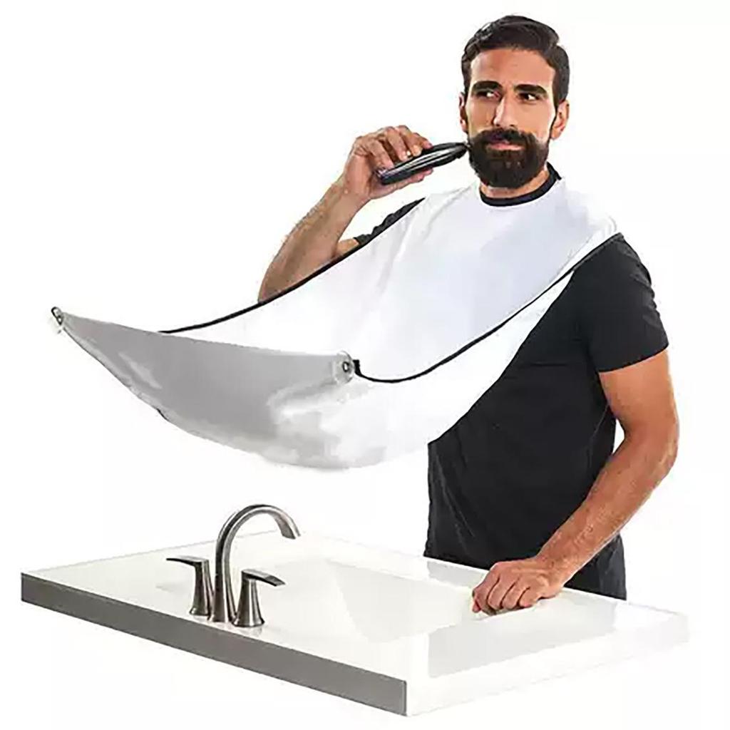 Men's Beard Shaving Bib with Suction Cups for Grooming and Styling