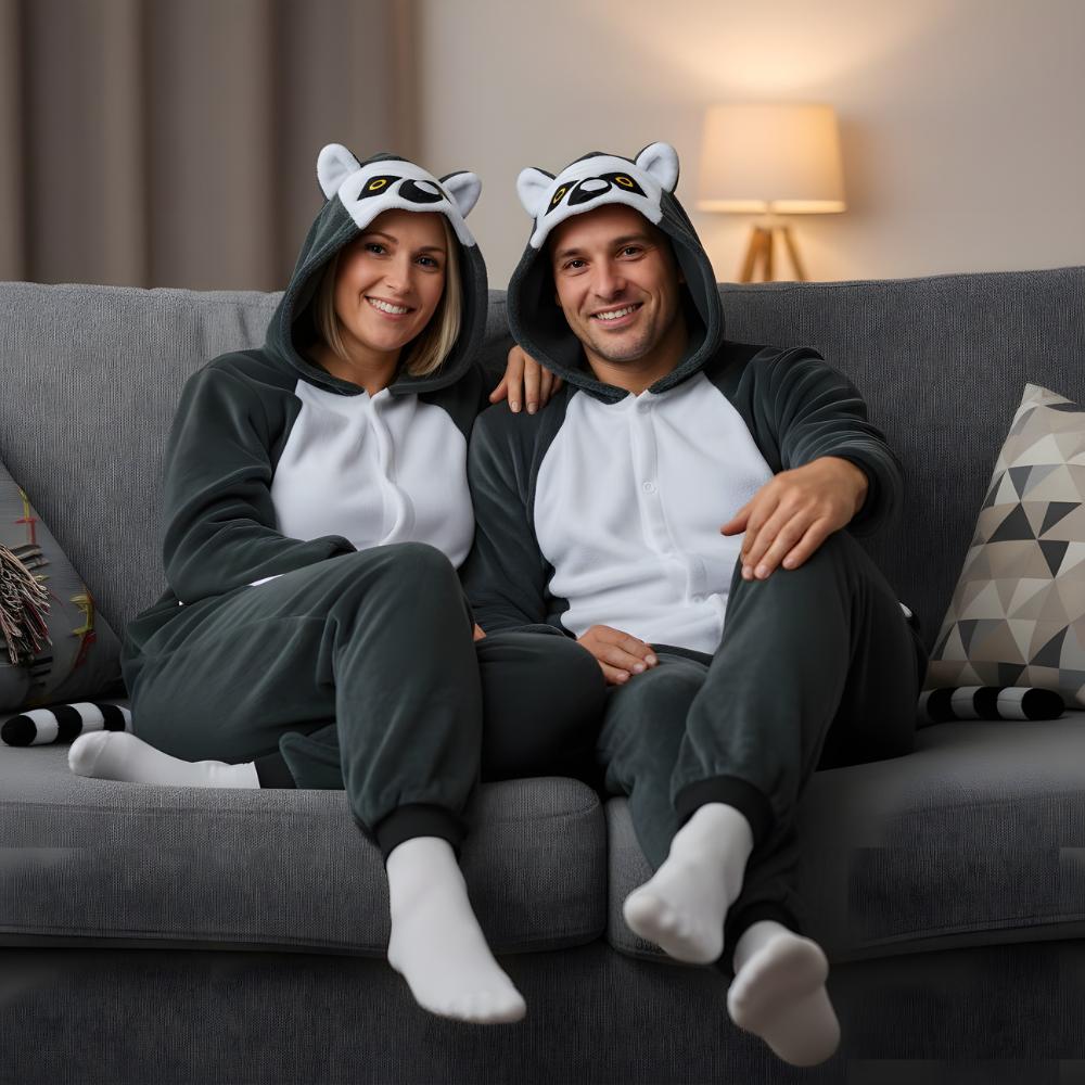 Onesie Kigurumi Pajamas Costume Lemur : 145 - 155Cm