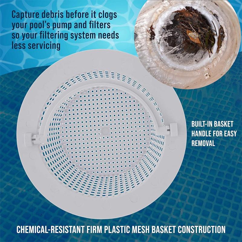 Корзина скиммера для бассейна для заглубленных бассейнов Корзина скиммера с ручкой Принадлежности для бассейна Скиммер Настенные дренажные аксессуары Фильтрующая корзина