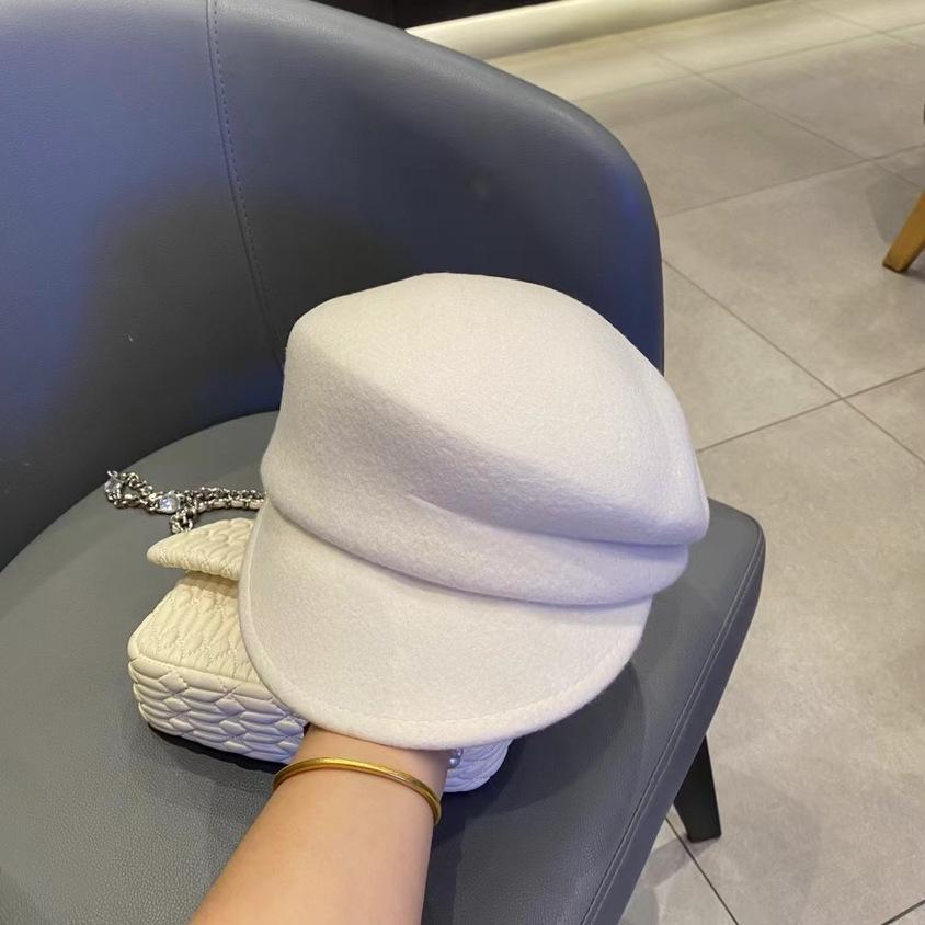 Шерстяной берет Newsboy в корейском стиле - восьмиугольная кепка осень/зима