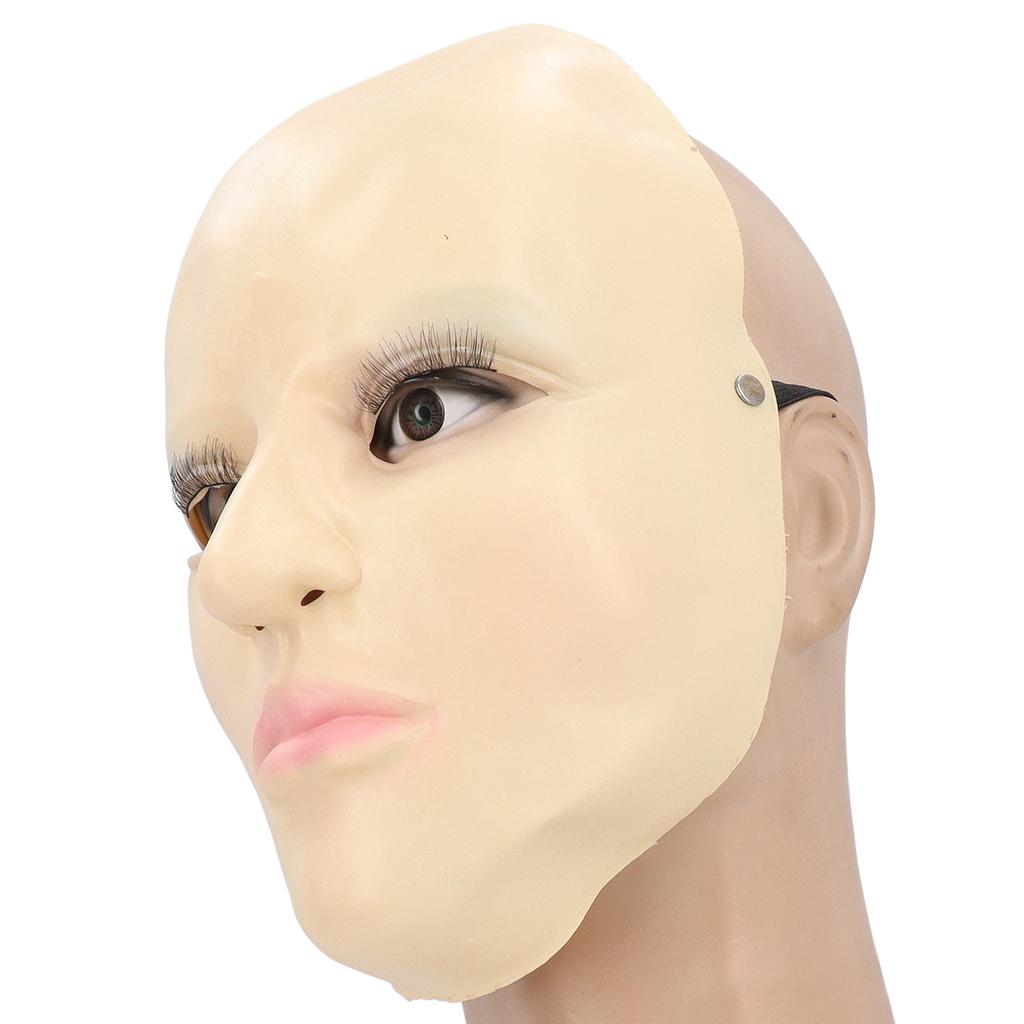 Латексная полумаска для лица, женская реалистичная синяя маска для век, латексная маска для лица, новинка для косплея