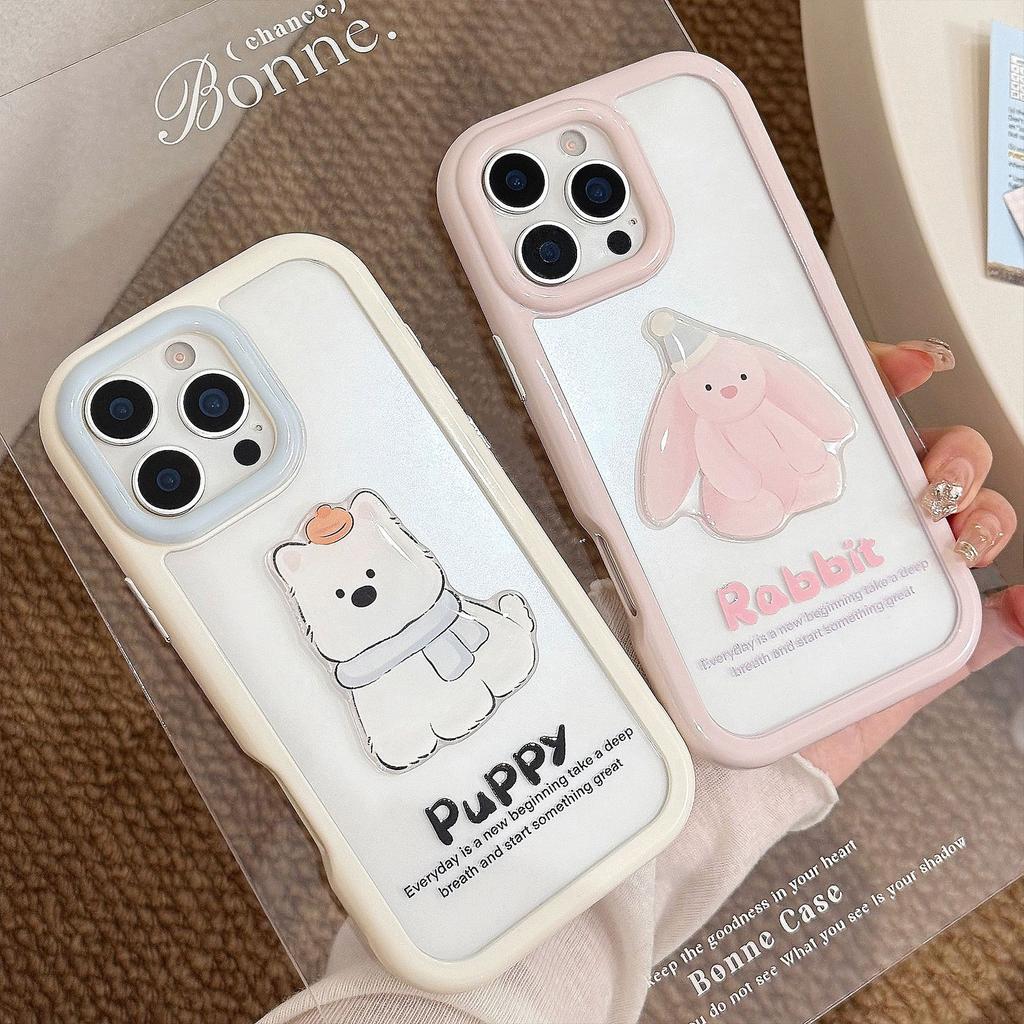 Cute Three-dimensional for IPhone15 for Apple 16 Mobile Phone Case 17ProMax Couple Cartoon 11 Acrylic