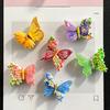 6Pcs Resin Butterfly Refrigerator Magnet 3D Flower Butterfly Fridge Magnet Home Kitchen Office Whiteboard Locker Magnetic
