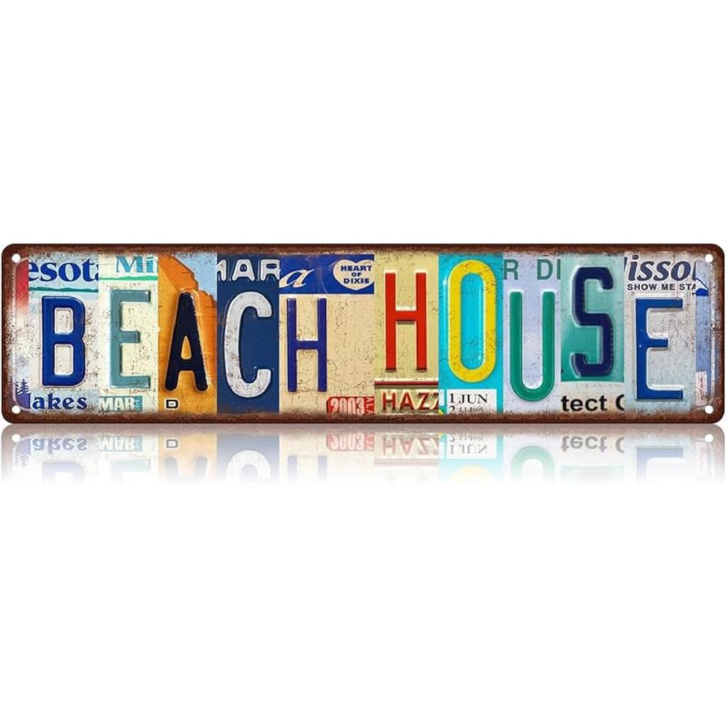 Mermaid Cove Metal Tin Sign Funny Vintage Slim Street Signs 16 X 4 Inch Wall Art for Home Farmhouse Bar Cafe Garage Indoor Outdoor Decor