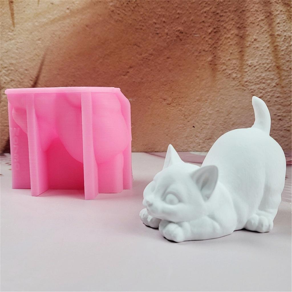 Кошки, котята, животные, силиконовые формы для свечей, мыла, конфет, шоколада, цемента, гипса, силиконовые формы для украшения дома