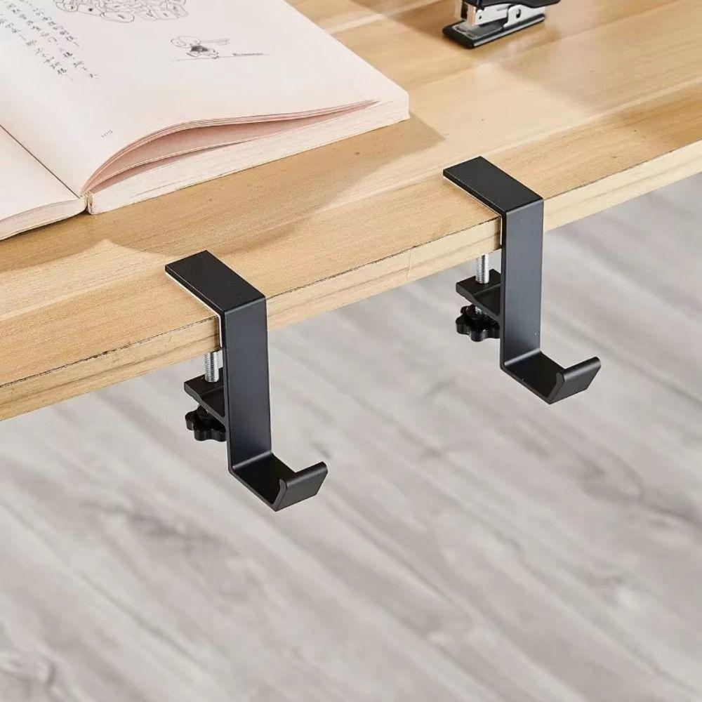 Punch-free Hanging Bag Hook Removable Backpack Storage Rack Easy To Install Desk Hanger Desk Side