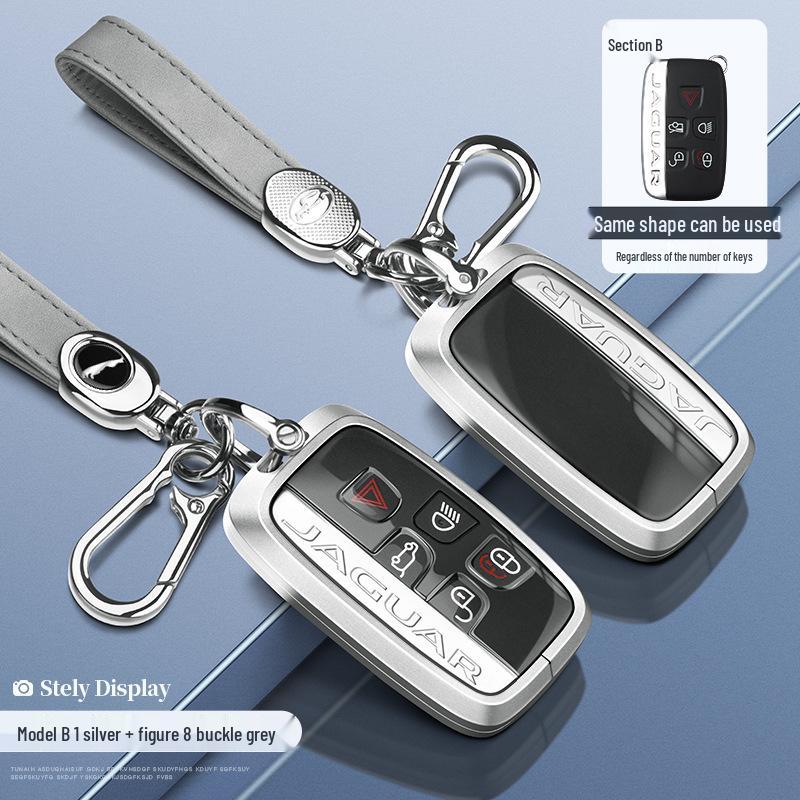 Чехол для ключа Jaguar: Корпус из алюминиевого сплава для моделей XEL, XFL, F-Pace, XJL, XF, XE, F-Type