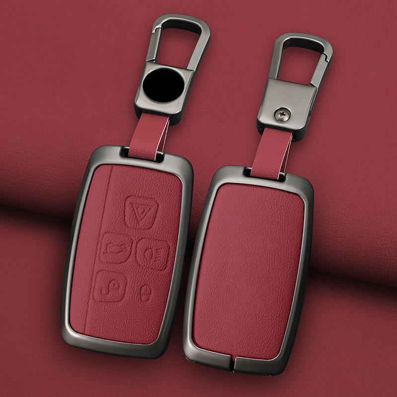 Zinc Alloy Leather Car Key Case Cover for Land Rover A9 Range Rover Sport Evoque Freelander 2 Discovery 3 4 5 EVOQUE Keychain