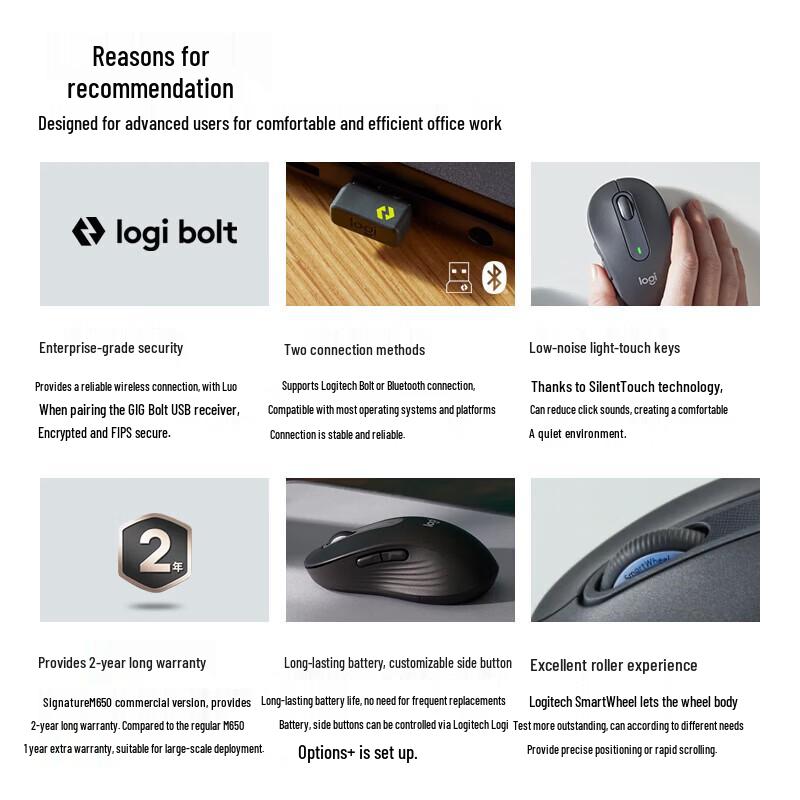 Logitech M650 M Wireless Silent Mouse