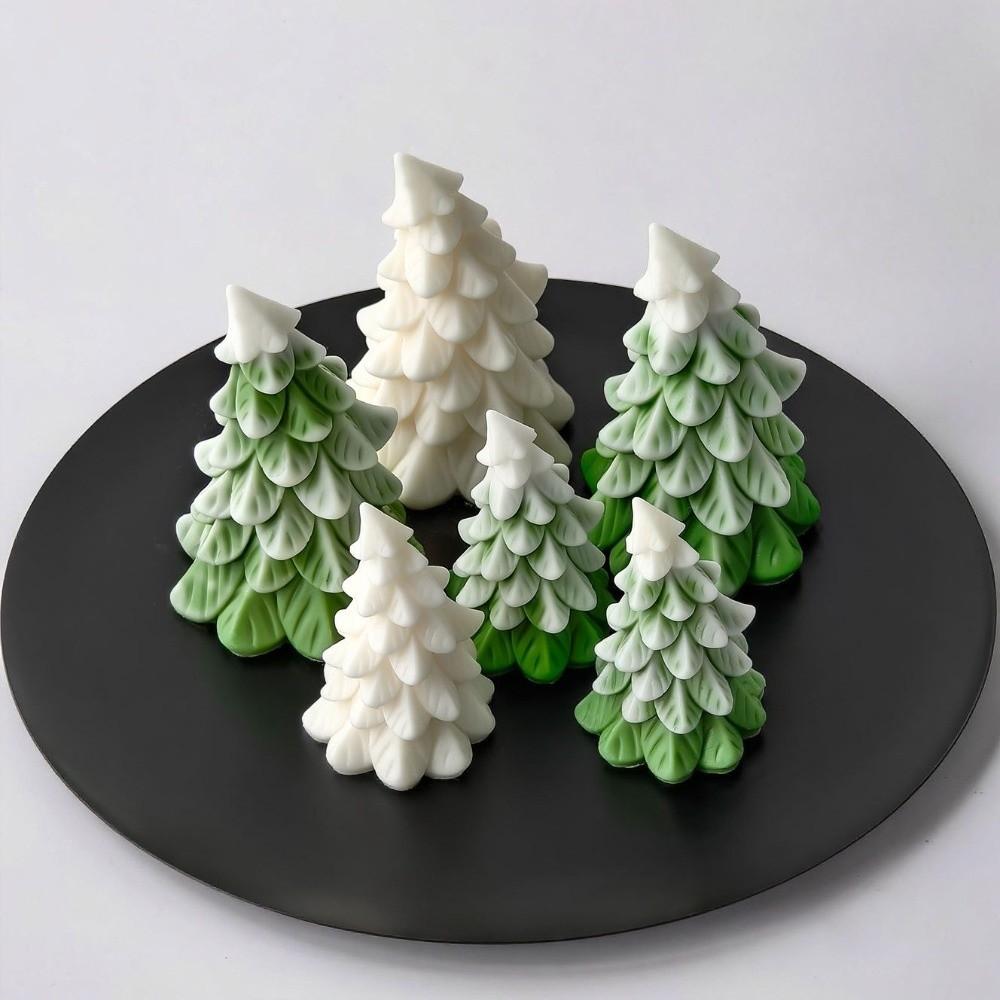 Christmas Tree Shape Plaster Resin Mold Silicone Crafts Making Molds Candle Mold Desktop Ornament