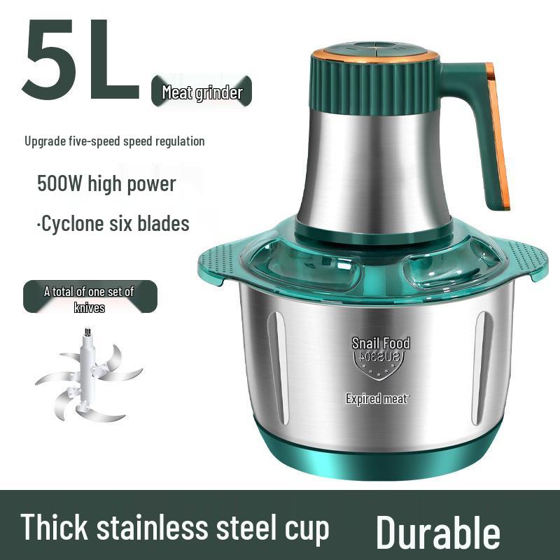 Small Stainless Steel Automatic Meat Grinder & Multi-Functional Food Processor