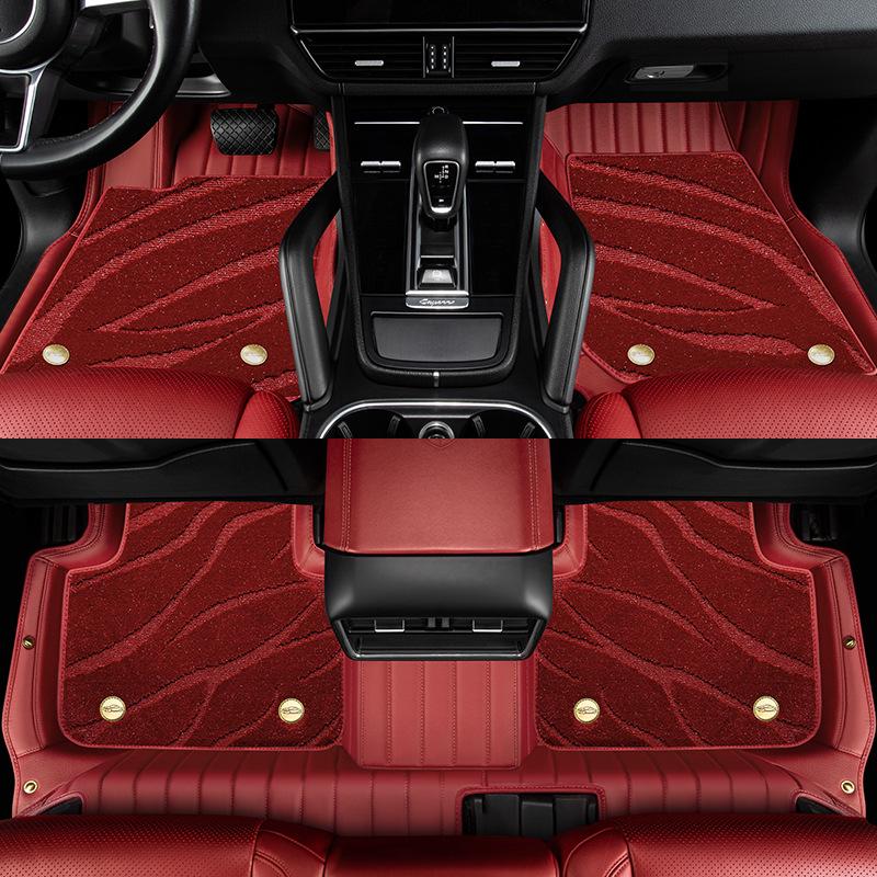 Genuine Leather Floor Mats for BYD Tang, Song, Yuan, Ming, Qin, Han, Dolphin, Seal - Pure Cowhide, Full Coverage