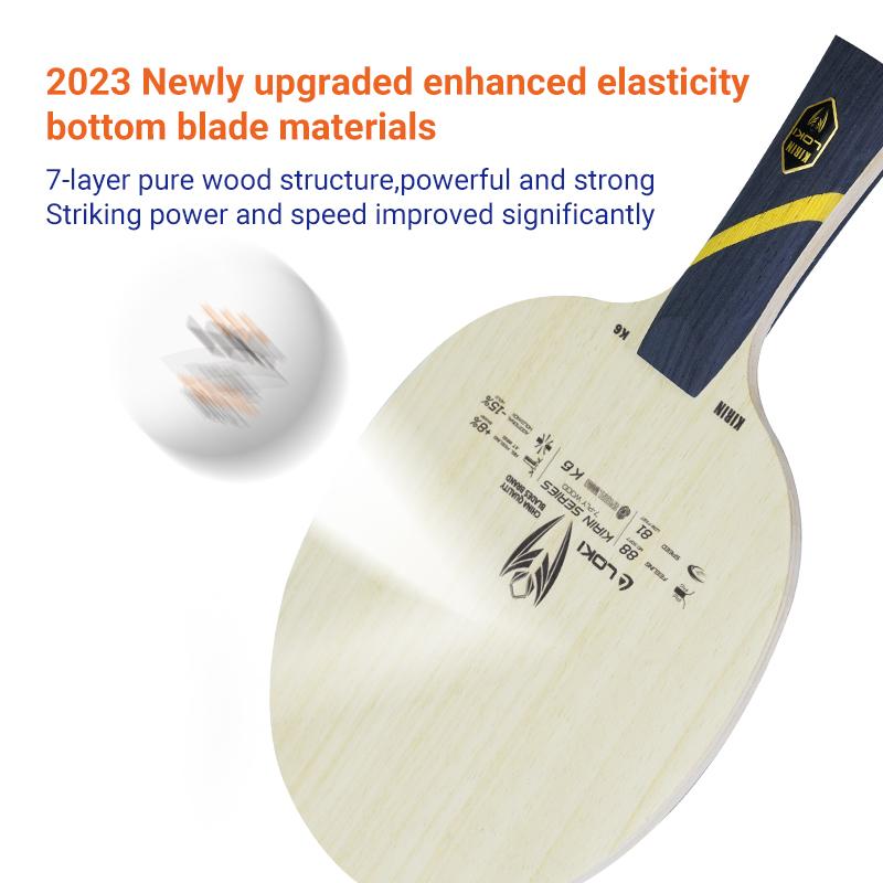 Loki K6 Blade Table Tennis Professional Pure Wood Bottom Table Tennis Racket Blade Ping Pong Blade