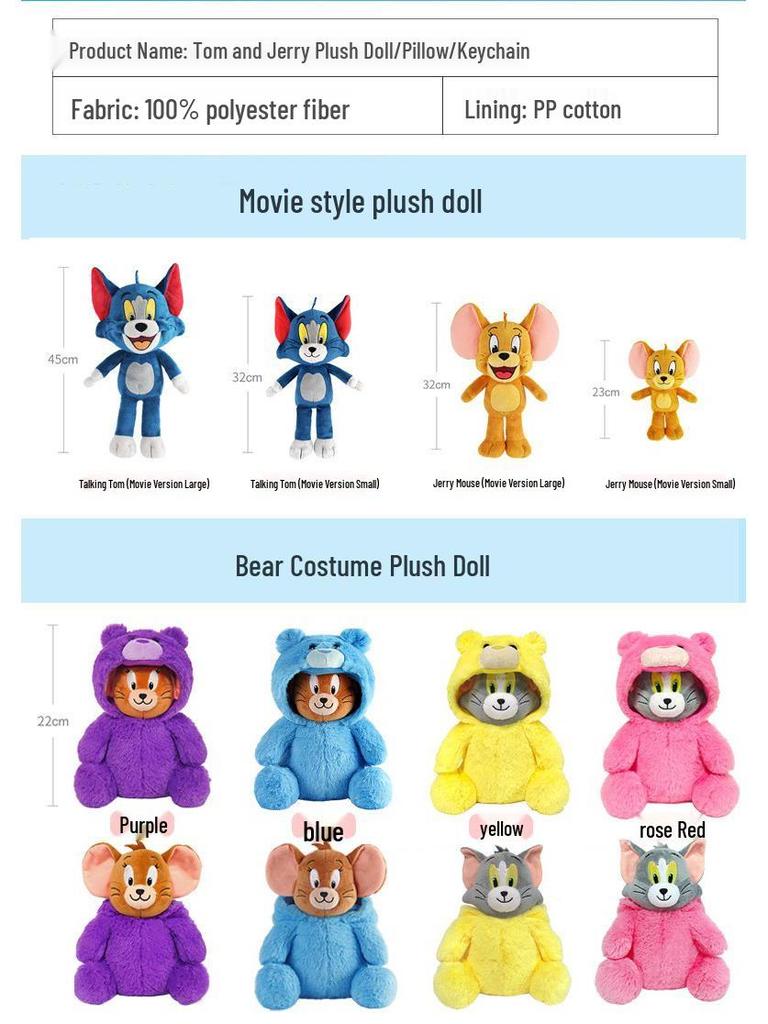 Оригинальная плюшевая кукла Warner Brothers Том и Джерри Супермен Том Кот в костюме динозавра