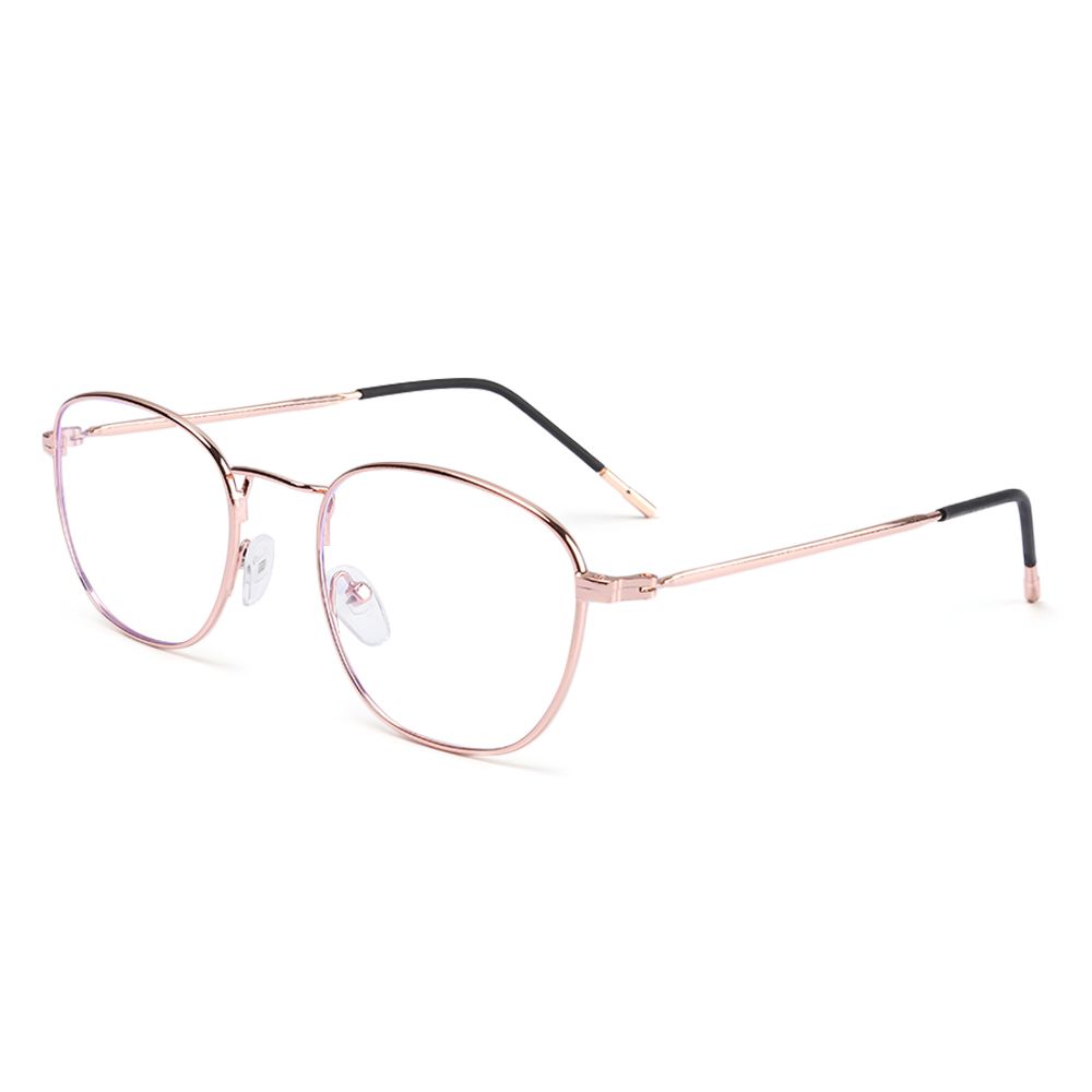 Protection Square Frame Metal Eyeglasses Anti-Blue Light Glasses Computer Goggles Ultra Light Frame