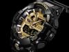 Casio Мужские кварцевые часы GA-710GB-1A с аналоговым циферблатом, водонепроницаемостью 200 м, ударопрочностью, из смолы