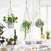 Plant Hangers Indoor Hanging Planter Basket With Wood Beads Decorative