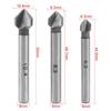 HSS Wood Steel Hard Metals Round Handle Three Edge Chamfer Hand Power Tools Countersink Drill Bit Cutter Tool