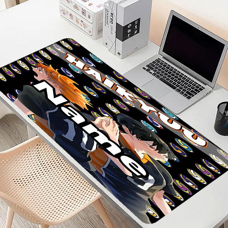 Custom Name Personalized Haikyu Pattern Mousepad, Laptop PC Desk Mat, Decorative Desk Mat for Home Keyboard Pad Gift
