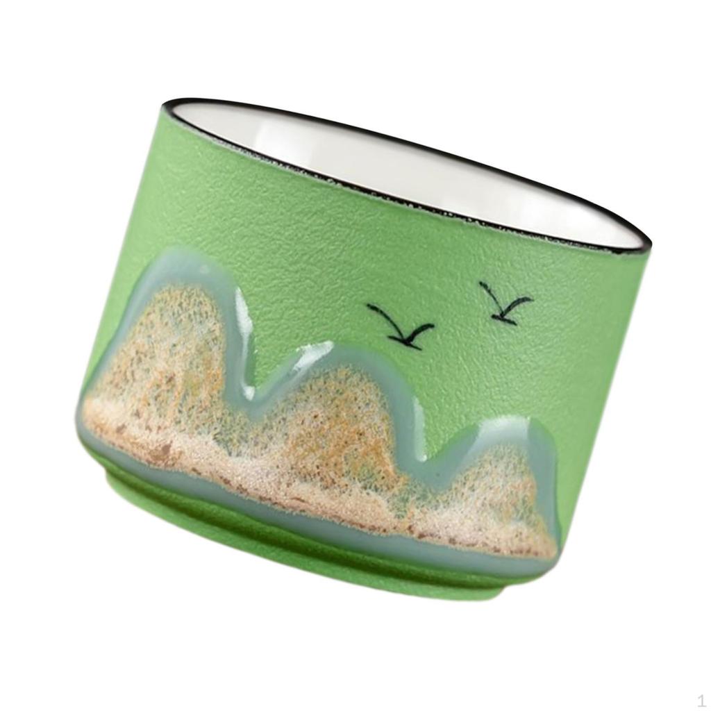 Ceramic Cup Coffee Cup,Handcrafted Classic Yerba Mate Teacup,Porcelian Tea Set for Cappuccino,Latte