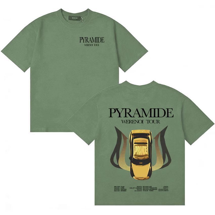 Rapper Werenoi Tour Pyramide Album Summer Harajuku Oversized Print Tshirts Unisexs Womens Retro Comfort Short Sleeve Clothes Unisex