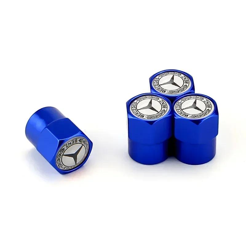 New C200 E200 For Mercedes Benz 4Pcs Car Wheel Valve Caps Tire Tyre Stem Air Cover Metal Emblem Accessories For Mercedes Benz G