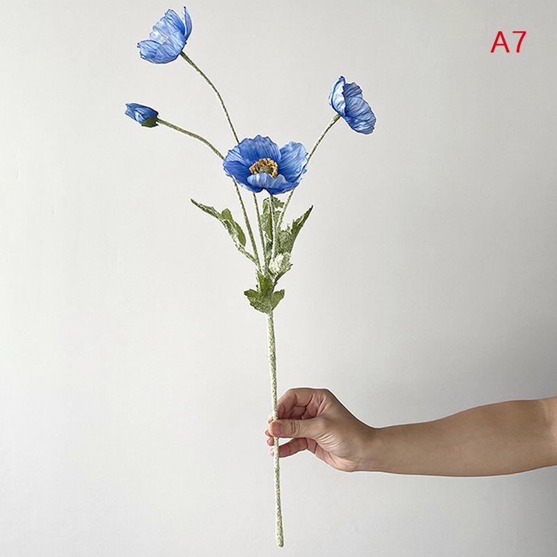 Высококачественные красивые искусственные цветы мака из шелка для дома