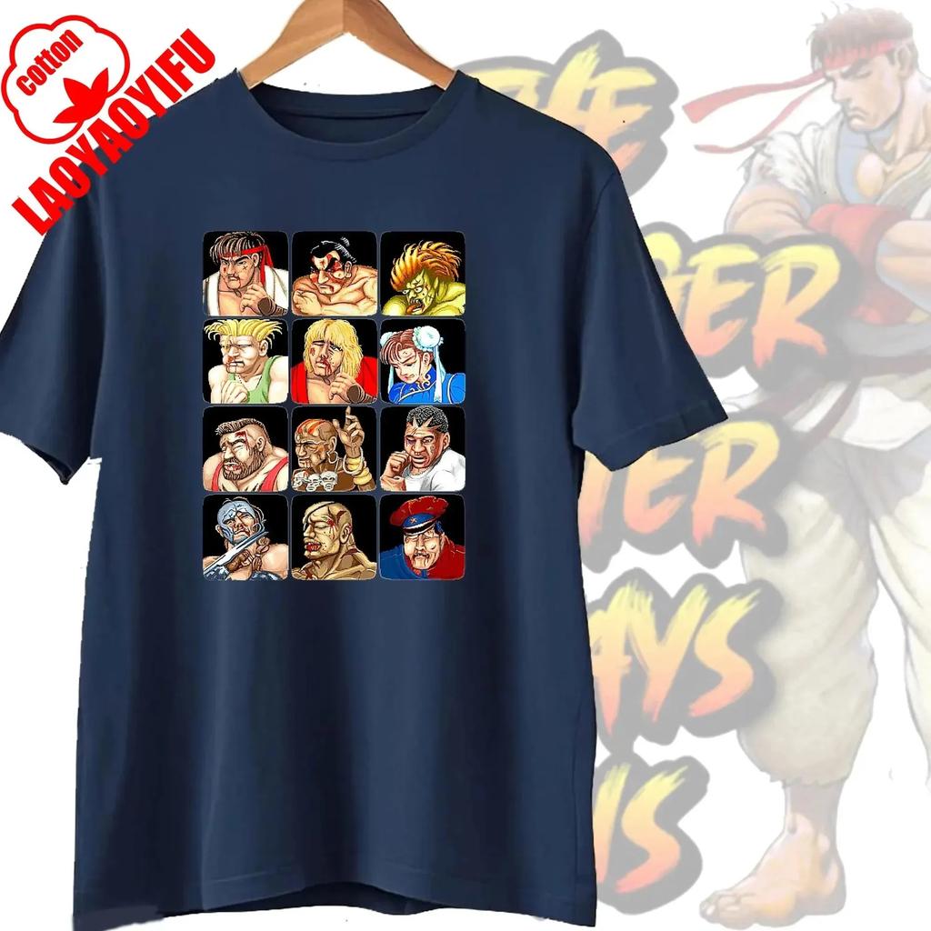 Новинка Street Fighter Выберите Классический Винтажный Базовый Футболка с Коротким Рукавом Футболки Модная Одежда для Парня Женщины Мужчины Уличная Одежда