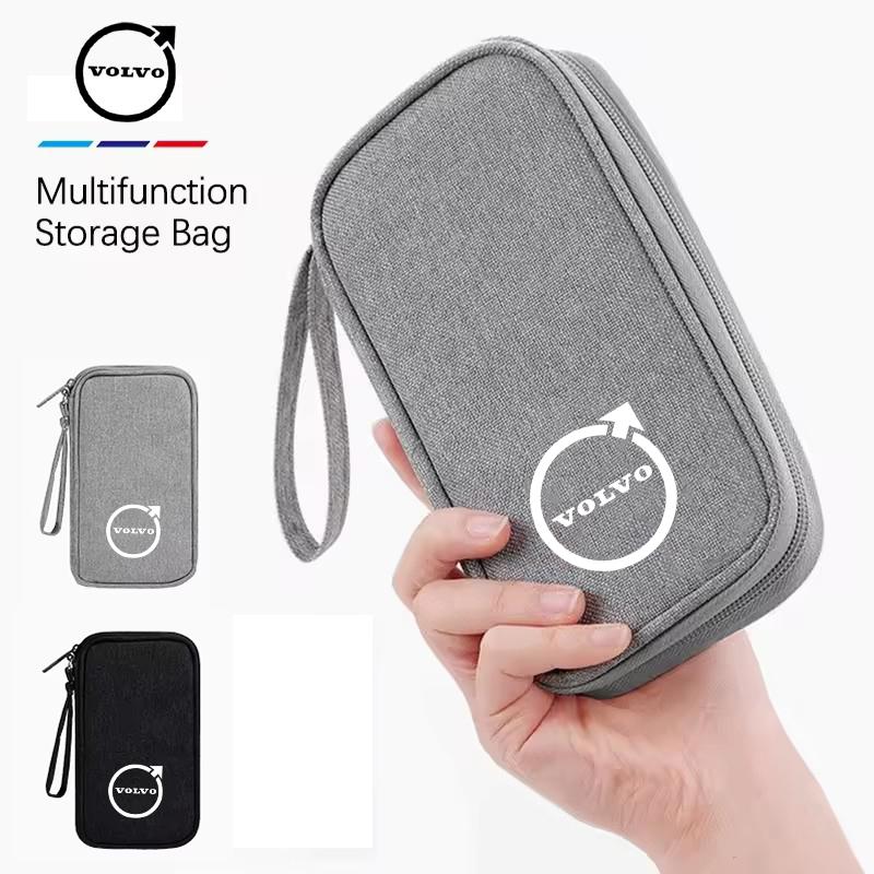 Portable Car Key Pack Auto Driver's License Phone Storage Bag For Volvo V50 T6 V90 EX30 EX90 EM90 C40 S40 S80L C70 CX70 Rdesign apa123