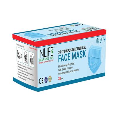 Трёхслойные нетканые одноразовые маски (30 шт), 3 Ply Non-Woven Disposable Masks,
