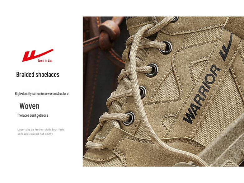 Men's Winter Leather and Fur Martin Boots - Warm, Thick, Velvet-Lined Snow and Workwear Boots for Labor Protection