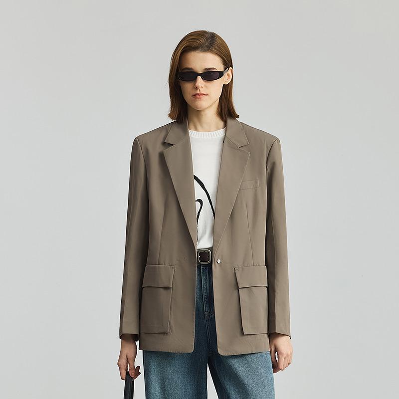 LILY retro collar thin suit jacket
