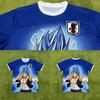 Japan Y3 National Team Edition Football Jersey Anime Print Short Sleeve Men Cycling Sports