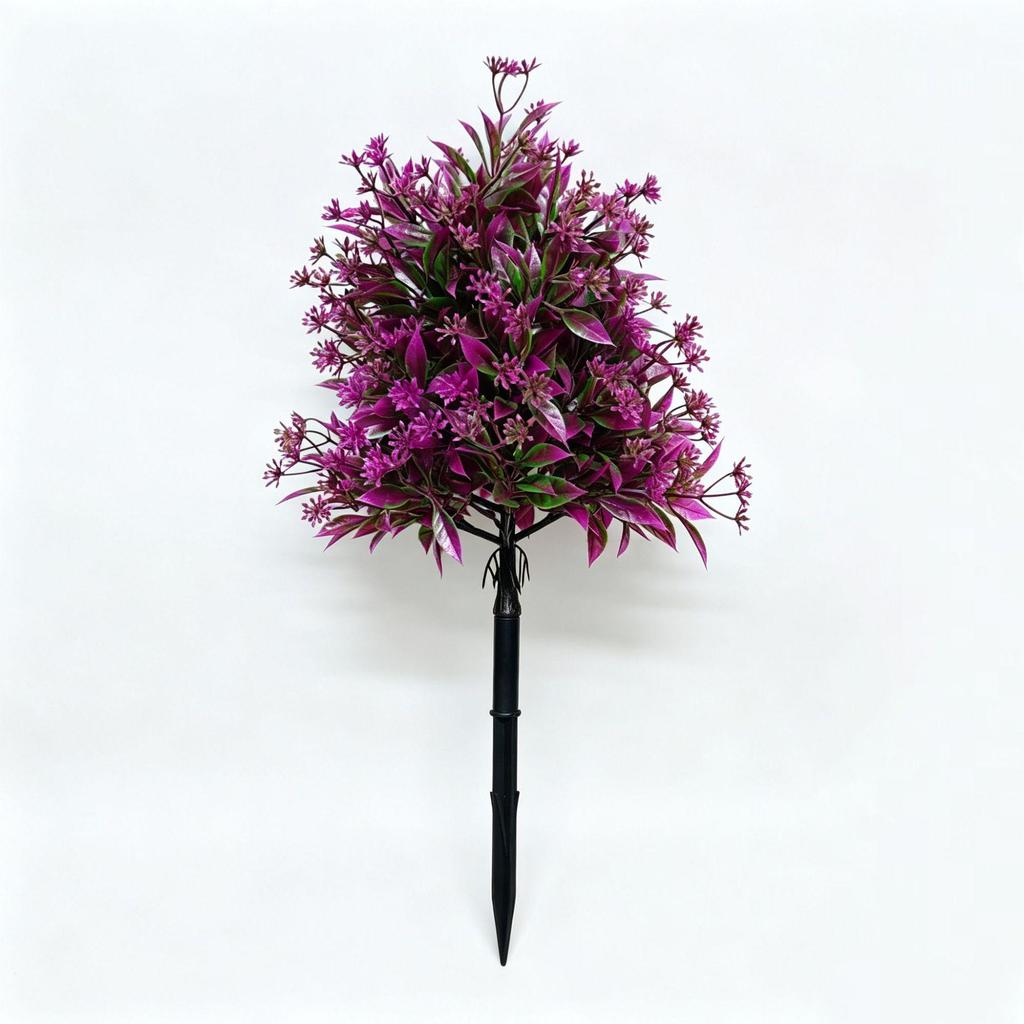 Simulated Persian Leaf & Morning Glory with Eucalyptus Ground Stake for Home Garden Decoration