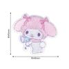 Первопроходцы Sanrio Плюшевая обнимашка Моя Мелоди 1 49 мм x 45 мм Наклейка и нашивка, штука, (ширина) (высота), (Оба термоклеящиеся), SCW601-SCW82