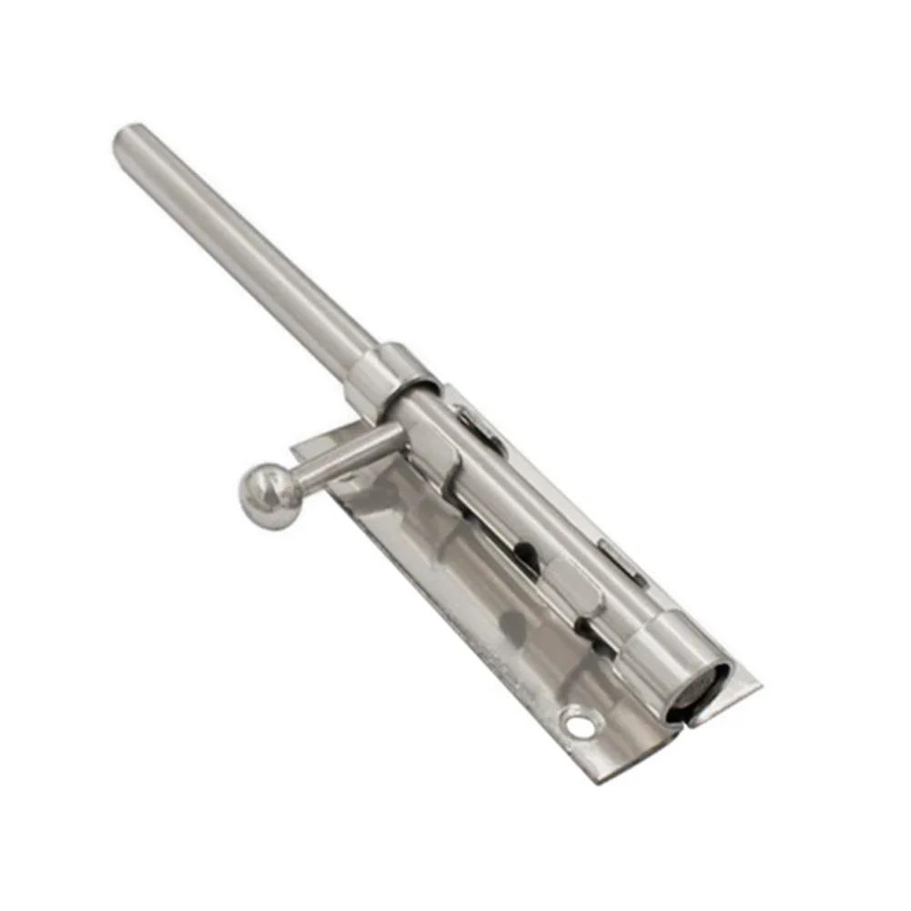 Дверной скользящий болт из нержавеющей стали, дверная защелка, скользящие болты, защелка, серебристая фурнитура для дома, ворота, противоугонный замок для туалетной двери