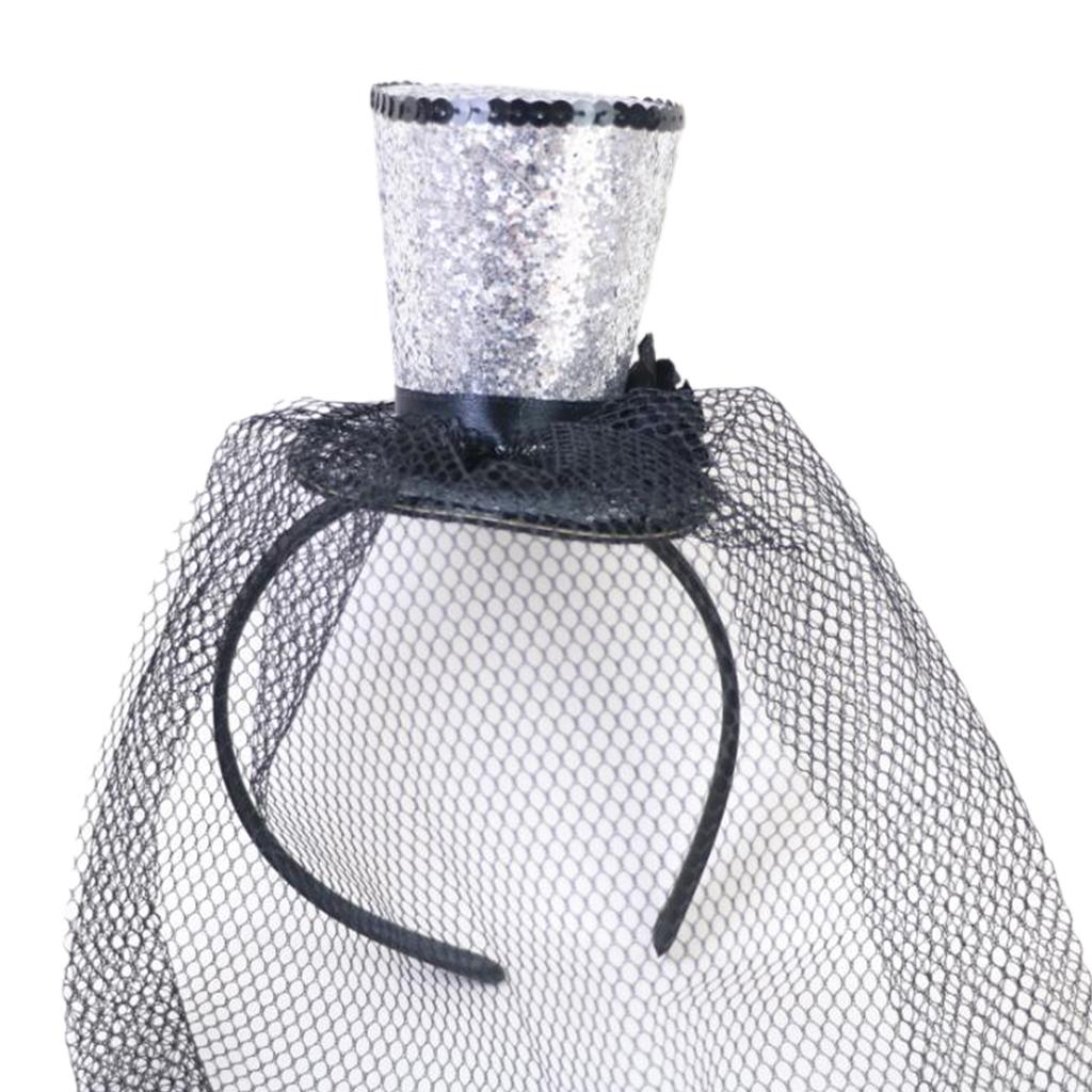 Kids Vintage Fascinator Top Hat Exquisite Glitter for Tea Party Children Costume Pillbox Hat Headwear for