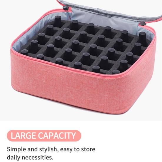 Сумка для хранения лака для ногтей, большая вместимость, застежка-молния, чехол для переноски эфирных масел