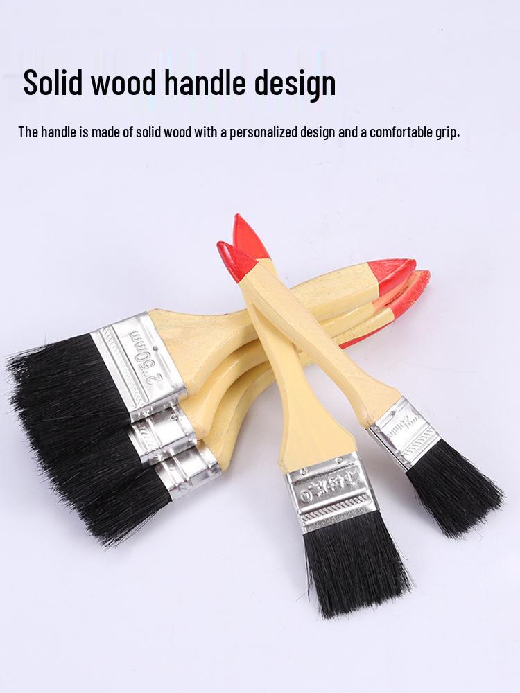 Black Pig Bristle Paint Brush for Oil Painting and Kitchen Use