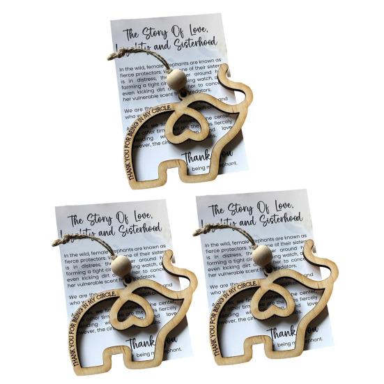 Yousheng 1/2/3/5/10 шт. Подарок дружбы сестринское слоновое деревянное украшение в виде слона с картой истории Рождественский подарок дружбы для женщин племени