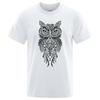 Мужские и женские футболки. Новая мужская футболка. Стильная футболка с рисунком совы. Повседневная брендовая мужская спортивная футболка с короткими рукавами и круглым воротником.