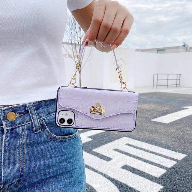 Роскошный бренд 3d сумочка из мягкой кожи крокодила чехол для телефона для Apple Iphone 7 8 Plus X Xs Xr Max 11 10 Pro Se Card Package Cover