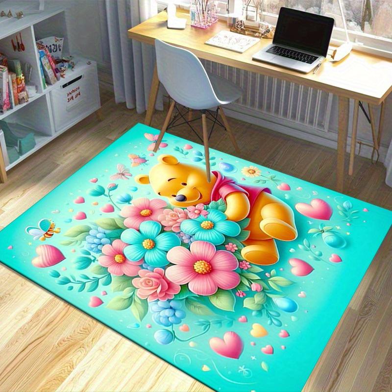1pc Cute Winnie The Pooh Floral Rug - Home Decor Carpet, Office Mat, Outdoor Rug Gift forRoom Decorationz4175